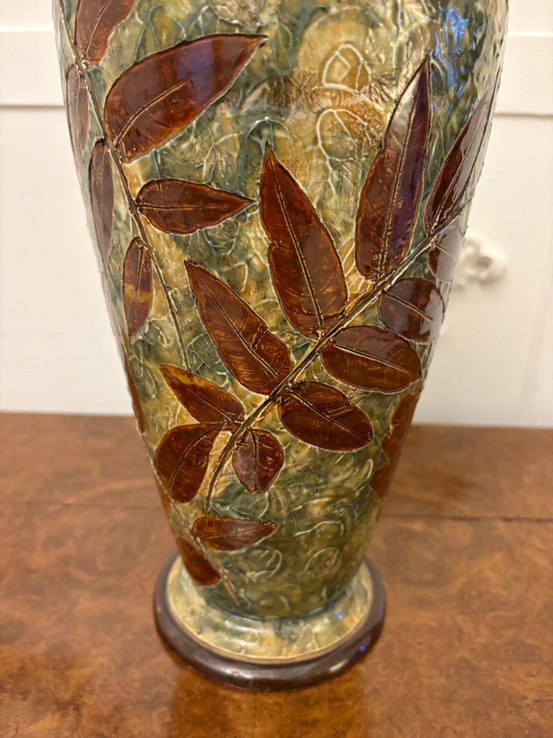 Large Antique Victorian Quality Doulton Vase - Image 7